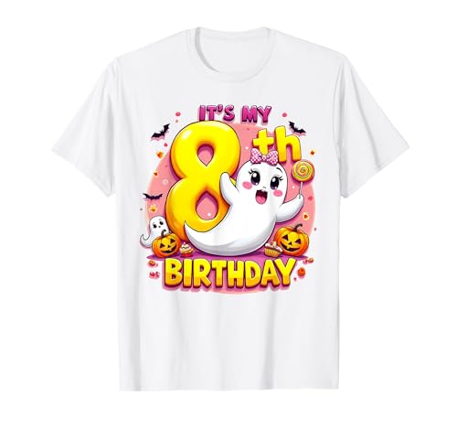Kids Boo It's My 8th Birthday Girl Cute Ghost Halloween T-Shirt Kids Boo It's My 8th Birthday Girl Cute Ghost Halloween T-Shirt von Halloween 8th Birthday Cute Ghost Costume