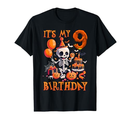 Kids It's My 9th Birthday Boy Halloween Skeleton 9 Years Old T-Shirt Kids It's My 9th Birthday Boy Halloween Skeleton 9 Years Old T-Shirt von Halloween 9th Birthday Boy Skeleton Costume