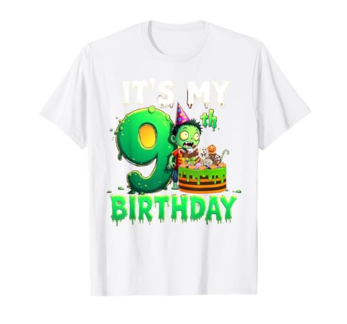 Kids It's My 9th Birthday Boy Halloween Zombie 9 Years Old T-Shirt Kids It's My 9th Birthday Boy Halloween Zombie 9 Years Old T-Shirt von Halloween 9th Birthday Boy Zombie Costume