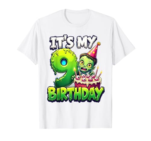 Kids It's My 9th Birthday Boy Halloween Zombie 9 Years Old T-Shirt Kids It's My 9th Birthday Boy Halloween Zombie 9 Years Old T-Shirt von Halloween 9th Birthday Boy Zombie Costume
