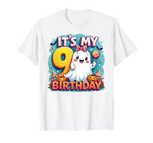 Kids Boo It's My 9th Birthday Girl Cute Ghost Halloween T-Shirt Kids Boo It's My 9th Birthday Girl Cute Ghost Halloween T-Shirt von Halloween 9th Birthday Cute Ghost Costume