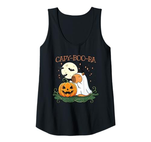 Damen Capy-Boo-Ra Capybara Ghost Halloween Tank Top Damen Capy-Boo-Ra Capybara Ghost Halloween Tank Top von Halloween Animal Outfits Girls Boys Kids