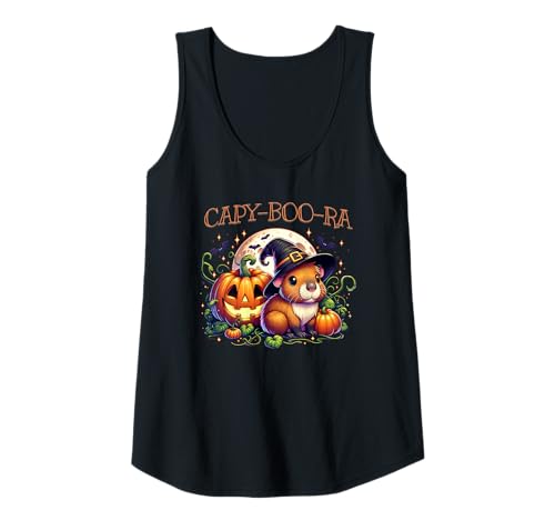Damen Halloween Capybara Hexe Capy-Boo-Ra Tank Top Damen Halloween Capybara Hexe Capy-Boo-Ra Tank Top von Halloween Animal Outfits Girls Boys Kids