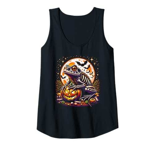 Damen Krötenfrosch Skelett Halloween Tank Top von Halloween Animal Outfits Girls Boys Kids