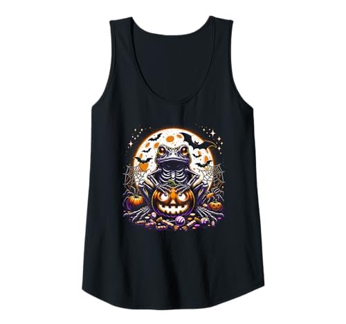Damen Krötenfrosch Skelett Halloween Tank Top Damen Krötenfrosch Skelett Halloween Tank Top von Halloween Animal Outfits Girls Boys Kids