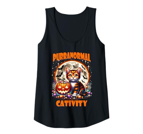 Damen Purranormales Katzenkostüm für Halloween-Katzen Tank Top Damen Purranormales Katzenkostüm für Halloween-Katzen Tank Top von Halloween Animal Outfits Girls Boys Kids