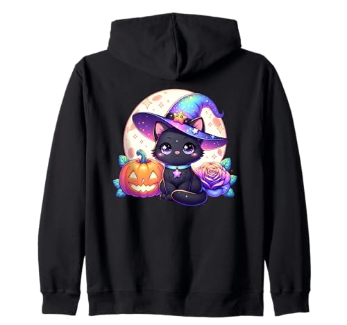 Halloween Hexe Katze Kätzchen Niedliche Tier Mädchen Grafik Kapuzenjacke Halloween Hexe Katze Kätzchen Niedliche Tier Mädchen Grafik Kapuzenjacke von Halloween Animal Outfits Girls Boys Kids