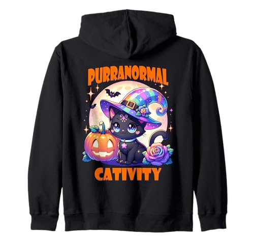 Halloween Hexe Katze Kätzchen Niedliche Tier Mädchen Grafik Kapuzenjacke Halloween Hexe Katze Kätzchen Niedliche Tier Mädchen Grafik Kapuzenjacke von Halloween Animal Outfits Girls Boys Kids