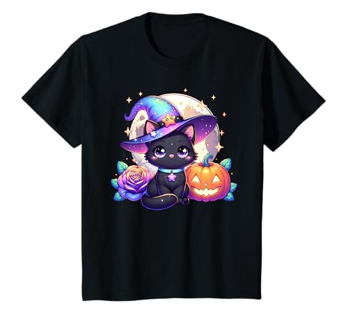 Halloween Hexe Katze Kätzchen Niedliche Tier Mädchen Grafik T-Shirt Halloween Hexe Katze Kätzchen Niedliche Tier Mädchen Grafik T-Shirt von Halloween Animal Outfits Girls Boys Kids