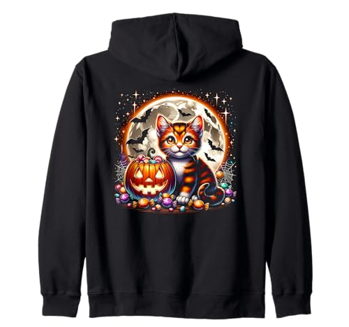 Halloween Katze Kätzchen Hexe Kürbis Jack o Laterne Niedliche Mädchen Kapuzenjacke Halloween Katze Kätzchen Hexe Kürbis Jack o Laterne Niedliche Mädchen Kapuzenjacke von Halloween Animal Outfits Girls Boys Kids