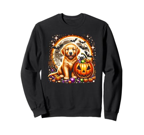 Halloween Puppy Dog Gruseliger Kürbis Jack o Laterne Niedliche Mädchen Sweatshirt von Halloween Animal Outfits Girls Boys Kids