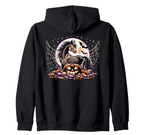 Halloween Skelett Pferd Gruselige Gruselige Mädchen Grafik Kapuzenjacke Halloween Skelett Pferd Gruselige Gruselige Mädchen Grafik Kapuzenjacke von Halloween Animal Outfits Girls Boys Kids