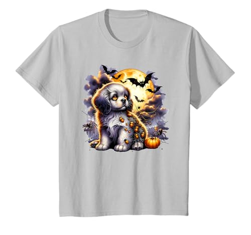 Halloween-Welpe Hund Gruselige Mädchen Grafik T-Shirt Halloween-Welpe Hund Gruselige Mädchen Grafik T-Shirt von Halloween Animal Outfits Girls Boys Kids