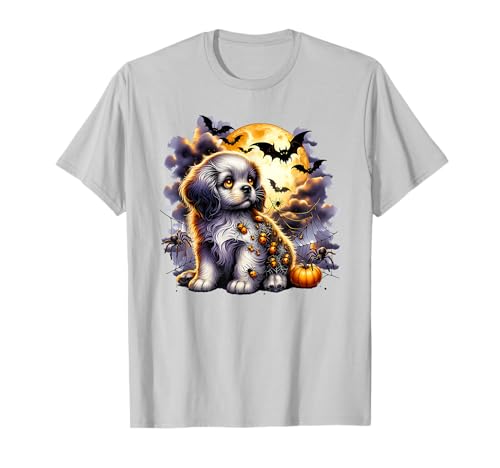 Halloween-Welpe Hund Gruselige Mädchen Grafik T-Shirt Halloween-Welpe Hund Gruselige Mädchen Grafik T-Shirt von Halloween Animal Outfits Girls Boys Kids