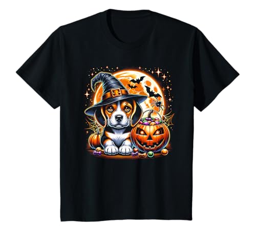 Halloween Welpe Hund Hexe Kürbis Jack o Laterne Niedliche Mädchen T-Shirt Halloween Welpe Hund Hexe Kürbis Jack o Laterne Niedliche Mädchen T-Shirt von Halloween Animal Outfits Girls Boys Kids