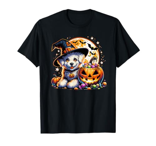 Halloween Welpe Hund Hexe Kürbis Jack o Laterne Niedliche Mädchen T-Shirt Halloween Welpe Hund Hexe Kürbis Jack o Laterne Niedliche Mädchen T-Shirt von Halloween Animal Outfits Girls Boys Kids