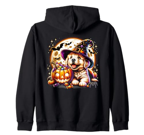 Halloween-Welpe Hund Mädchen Grafik Kapuzenjacke Halloween-Welpe Hund Mädchen Grafik Kapuzenjacke von Halloween Animal Outfits Girls Boys Kids