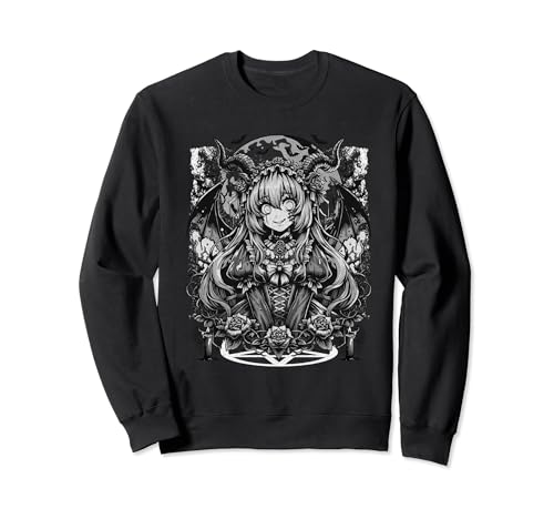 Gothic Lolita Eldritch Demon Anime-Mädchen Sweatshirt Gothic Lolita Eldritch Demon Anime-Mädchen Sweatshirt von Halloween Anime girls
