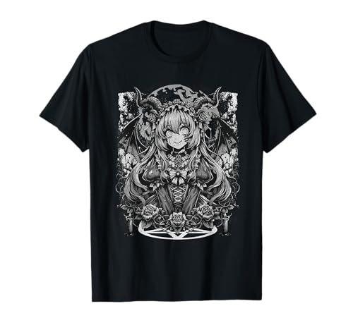Gothic Lolita Eldritch Demon Anime-Mädchen T-Shirt Gothic Lolita Eldritch Demon Anime-Mädchen T-Shirt von Halloween Anime girls