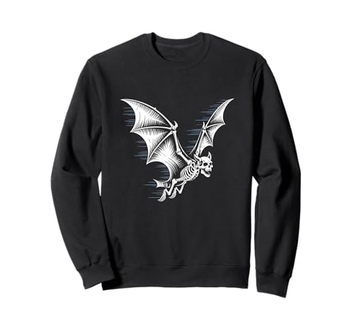 Skelett Fledermaus Halloween Gruselig Gruselig Gruselig Herren Damen Sweatshirt Skelett Fledermaus Halloween Gruselig Gruselig Gruselig Herren Damen Sweatshirt von Halloween Bat Skeleton Costume Bone Wings Art