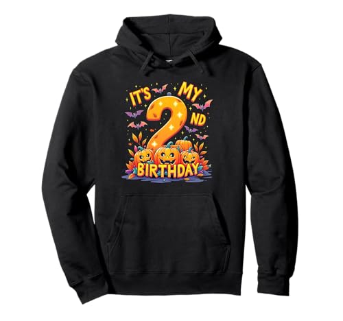 It's My 2nd Birthday Party 2 Year Old Kids Halloween Pumpkin Pullover Hoodie von Halloween Birthday Pumpkin Family Outfit