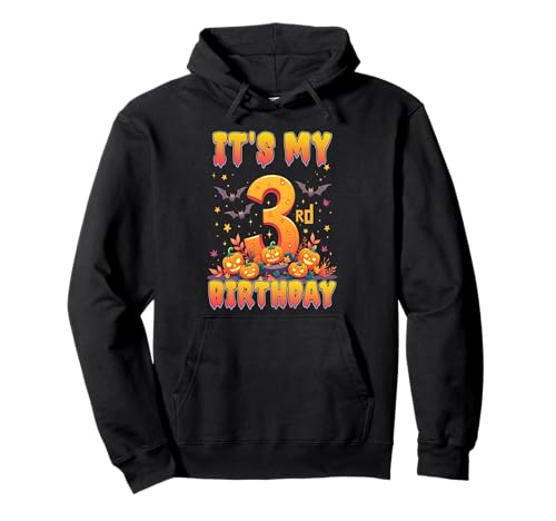 It's My 3rd Birthday Party 3 Year Old Kids Halloween Pumpkin Pullover Hoodie von Halloween Birthday Pumpkin Family Outfit