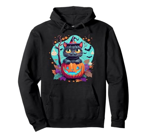 Halloween Schwarze Katze Kürbis Lustiges Kostüm für Damen Herren Kinder Pullover Hoodie Halloween Schwarze Katze Kürbis Lustiges Kostüm für Damen Herren Kinder Pullover Hoodie von Halloween Black Cat Pumpkin Costume Women Men Kids