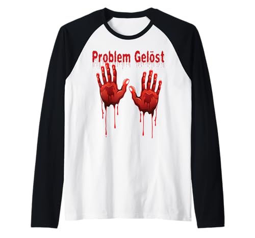 Halloween Blutige Hände Blutspritzer Zombie Kostüm Herren Raglan Halloween Blutige Hände Blutspritzer Zombie Kostüm Herren Raglan von Halloween Blut Kostüm Damen Vampire Verkleidung