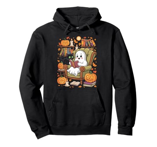 Ghost Library Reading Books Halloween Men Women Kids Pullover Hoodie Ghost Library Reading Books Halloween Men Women Kids Pullover Hoodie von Halloween Bookish Ghosts Reading Book Lover
