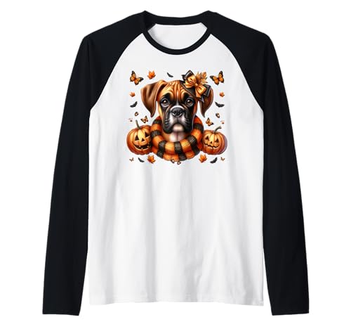 Halloween Graphic for Dog Lovers Women Men Kids Boxer Dog Raglan Halloween Graphic for Dog Lovers Women Men Kids Boxer Dog Raglan von Halloween Boxer Dog Gifts For Women Men And Kids