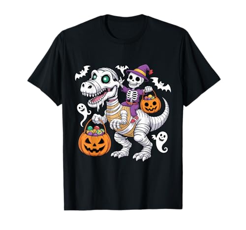 Skelett Reiten Mama Dinosaurier T Rex Halloween Lustiger Kürbis T-Shirt Skelett Reiten Mama Dinosaurier T Rex Halloween Lustiger Kürbis T-Shirt von Halloween Boys Dinosaur Skeleton Scary Pumpkin