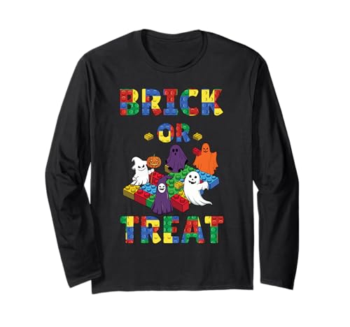 Brick Or Treat Brick Master Builder Lustiges Halloween für Kinder Langarmshirt Brick Or Treat Brick Master Builder Lustiges Halloween für Kinder Langarmshirt von Halloween Brick Builder Kids Building Blocks Funny