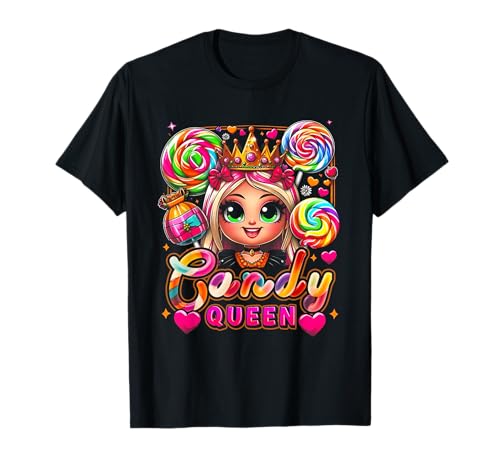 Lustiges Halloween Candy a Queen Lutscher Liebhaber Mädchen bunt T-Shirt Lustiges Halloween Candy a Queen Lutscher Liebhaber Mädchen bunt T-Shirt von Halloween Candy a Queen Lollipop Girls