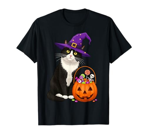 Smoking Hexe Katze & Halloween Süßigkeitenkorb für Männer Frauen Kinder T-Shirt Smoking Hexe Katze & Halloween Süßigkeitenkorb für Männer Frauen Kinder T-Shirt von Halloween Cat And Candy Basket tees