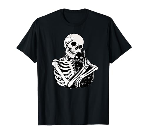 Skelett Katze Schädel Kitty Goth Niedlich Halloween Männer Frauen Kinder T-Shirt Skelett Katze Schädel Kitty Goth Niedlich Halloween Männer Frauen Kinder T-Shirt von Halloween Cat Shirts Women Men Kids Kitten Owner