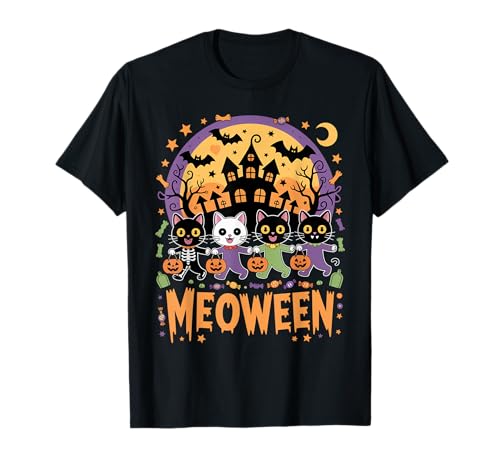 Halloween Cats Witch Meoween Mummy Kids Costume Funny Cat T-Shirt Halloween Cats Witch Meoween Mummy Kids Costume Funny Cat T-Shirt von Halloween Cats Witch Men Women Boys Cool Tee