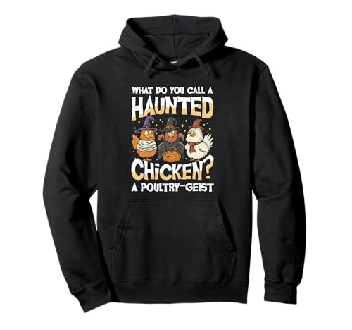 Wie nennt Man EIN Spukhuhn einen Geflügelgeist Pullover Hoodie Wie nennt Man EIN Spukhuhn einen Geflügelgeist Pullover Hoodie von Halloween Chicken Pun Poultry Ghost Humor