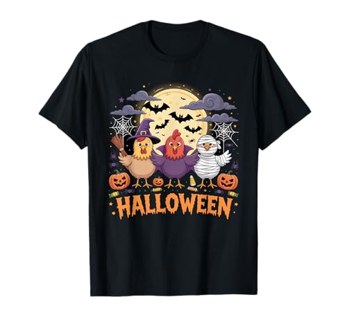 Halloween Chickens Witch Vampire Mummy Kids Costume Funny T-Shirt Halloween Chickens Witch Vampire Mummy Kids Costume Funny T-Shirt von Halloween Chickens Witch Men Women Boys Cool Tee