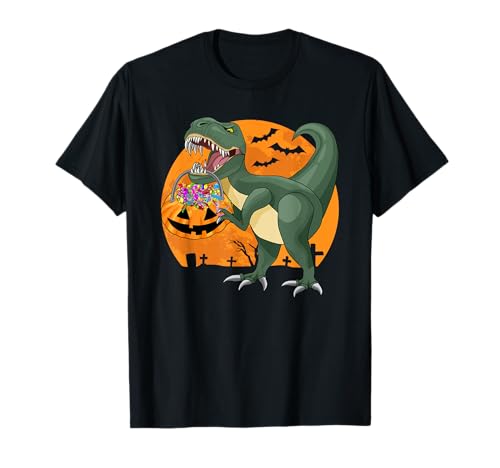 Lustige Halloween Dinosaurier Kürbis T Rex Jungen Mädchen Kinder Gruselig T-Shirt Lustige Halloween Dinosaurier Kürbis T Rex Jungen Mädchen Kinder Gruselig T-Shirt von Halloween Clothes