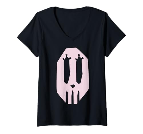 Damen Halloween weiblicher Totenkopf - Halloween T-Shirt mit V-Ausschnitt von Halloween Clothing & Costumes