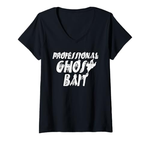 Damen Profi Ghost Bait - Halloween Ghost Hunting T-Shirt mit V-Ausschnitt von Halloween Clothing & Costumes