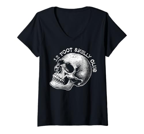 Damen Skelly Club 3,6 m – Halloween T-Shirt mit V-Ausschnitt von Halloween Clothing & Costumes