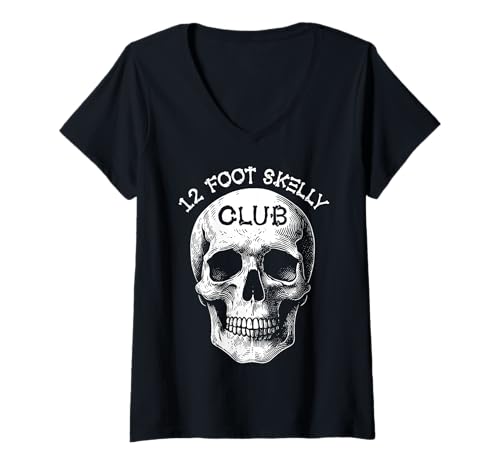 Damen Skelly Club 3,6 m – Halloween T-Shirt mit V-Ausschnitt von Halloween Clothing & Costumes