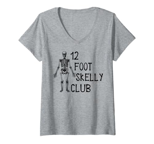 Damen Skelly Club 3,6 m – Halloween T-Shirt mit V-Ausschnitt von Halloween Clothing & Costumes