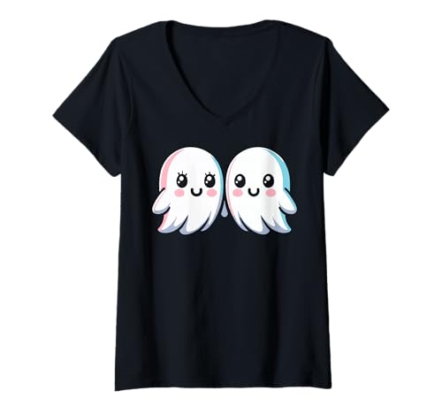 Damen Weiblicher Geist - Halloween T-Shirt mit V-Ausschnitt von Halloween Clothing & Costumes