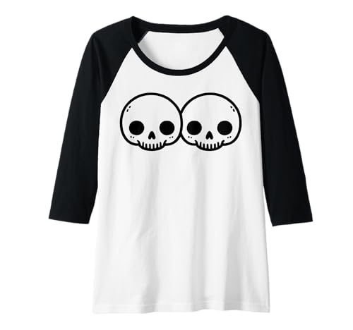 Damen Weiblicher Totenkopf - Halloween Raglan von Halloween Clothing & Costumes