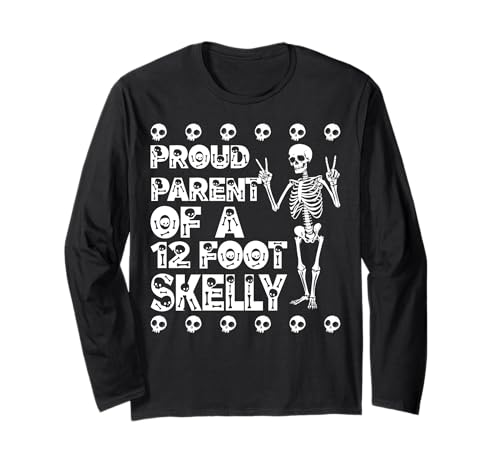 Stolze Eltern eines 3,6 m Skelly – Halloween Langarmshirt von Halloween Clothing & Costumes