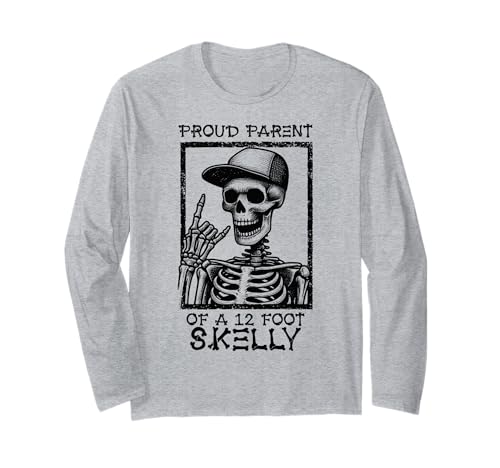 Stolze Eltern eines 3,6 m Skelly – Halloween Langarmshirt von Halloween Clothing & Costumes