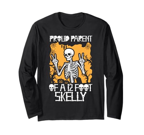 Stolze Eltern eines 3,6 m Skelly – Halloween Langarmshirt von Halloween Clothing & Costumes
