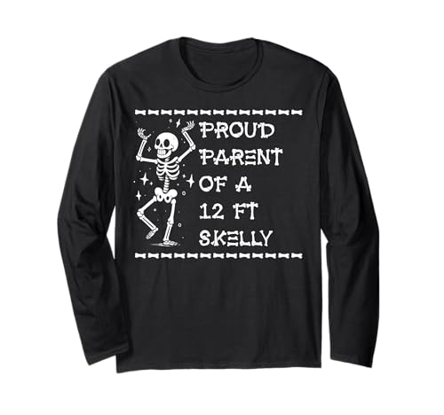 Stolze Eltern eines 3,6 m Skelly – Halloween Langarmshirt von Halloween Clothing & Costumes